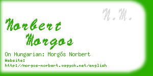 norbert morgos business card