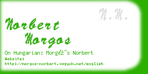 norbert morgos business card